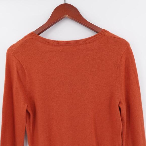 Susan Bristol Merino Wool Sweater Medium Rust Italian Timeless Modest - Picture 9 of 16